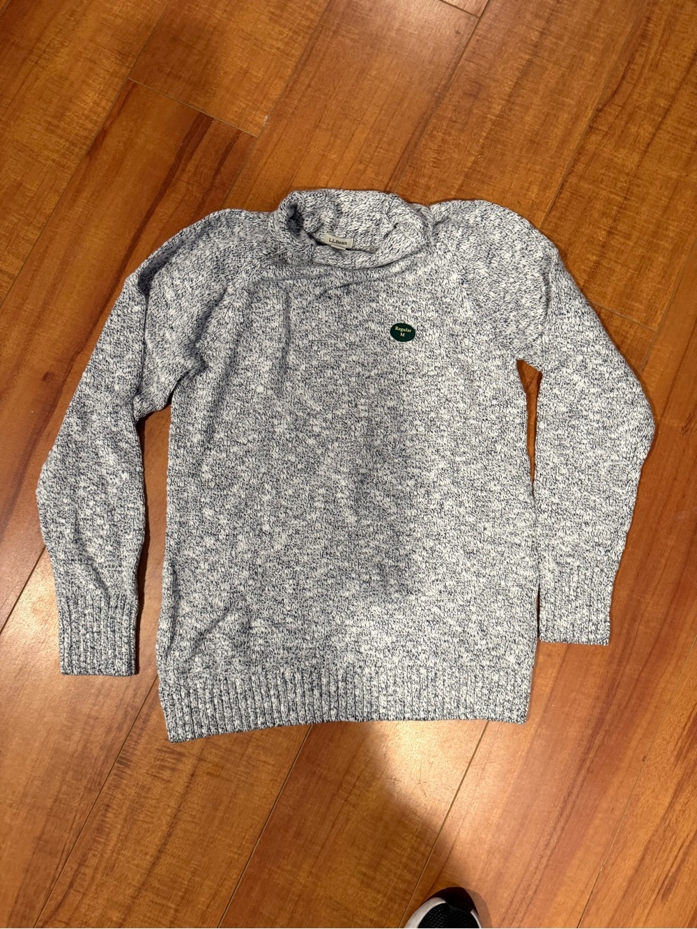 L.L. Bean Gray Marled Turtleneck Sweater